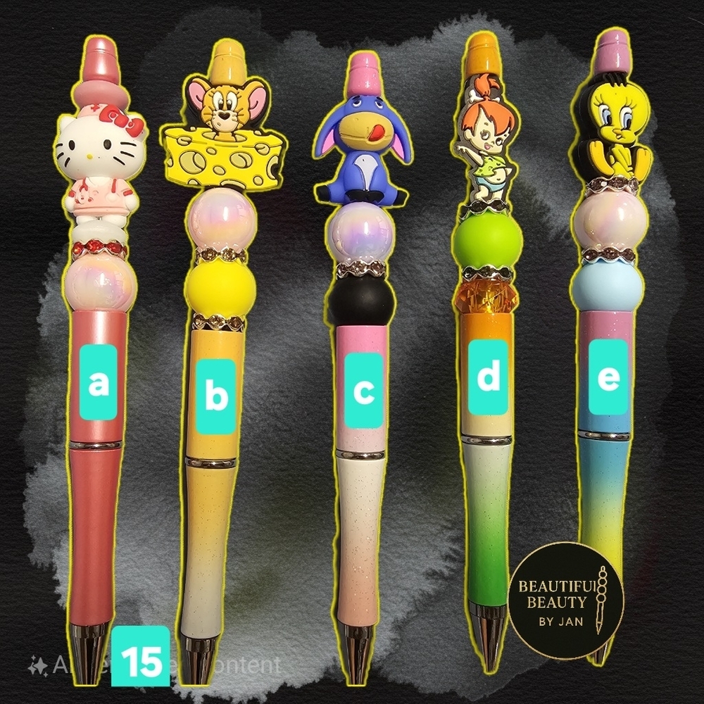 Cartoon Character Kids Toy Pens - Multicolor Set